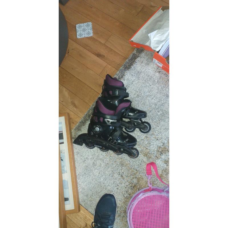 Skate board new Roller boots and pogo stick