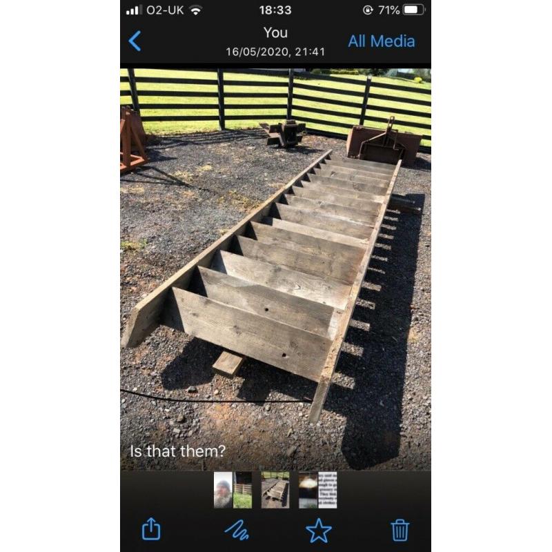 Traditional barn ladder