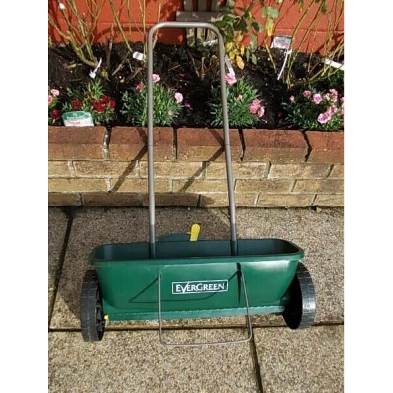 Evergreen Easy Spreader Plus Fertiliser Lawn Seed Spreader - Used Once