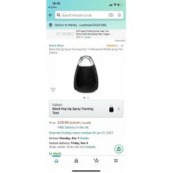 Spray tan machine & tent
