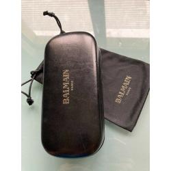 Balmain Paris Authentic Clam shell Sunglasses Case with Cloth Carrying Bag