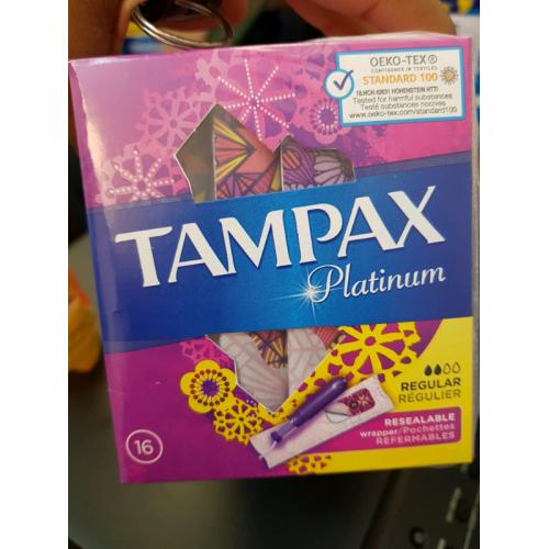 Tampax tampons platinum x3 boxes bulk buy