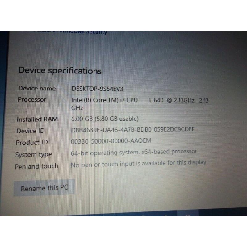 Laptop *** HP EliteBook 2540p Intel Core i7 L640 2.13 GHz 6 GB RAM 320 GB HDD & Webcam