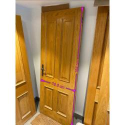 1 x Double door and 2 x single High Quality Oak Internal Doors with door furniture