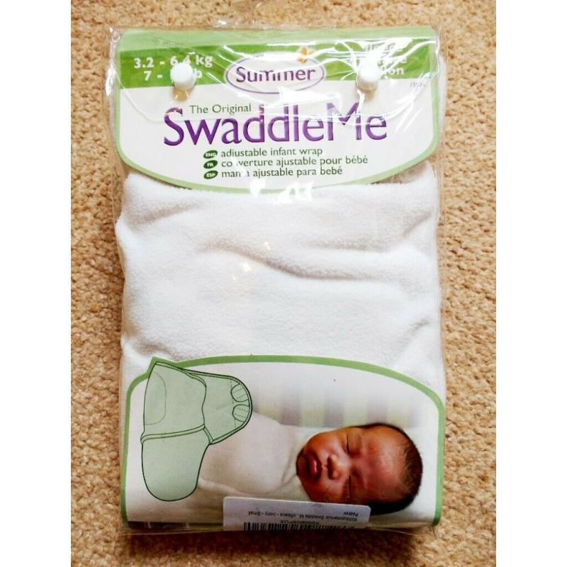 Summer Infant SwaddleMe Original Soft Swaddle Wrap - Ivory Fleece