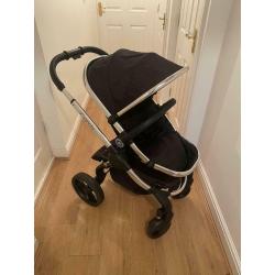 ICandy peach pram in Black Magic
