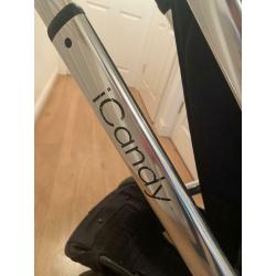 ICandy peach pram in Black Magic
