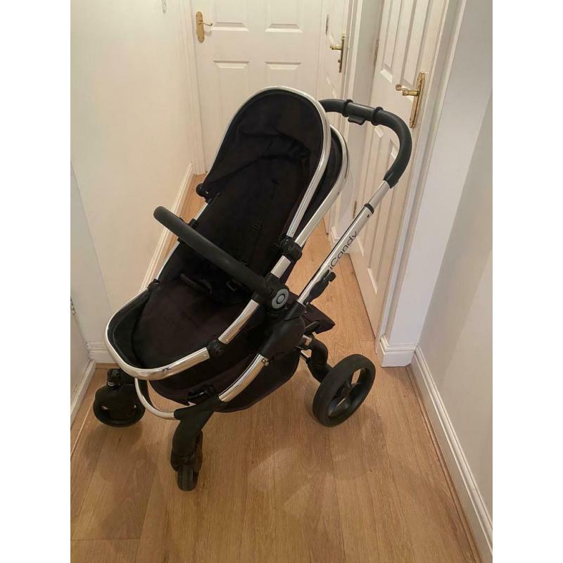 ICandy peach pram in Black Magic