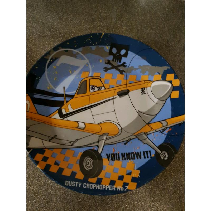 Disney Planes matching mug, bowl and plate set plus plush toy