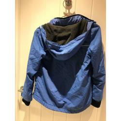 Boys blue jacket with thin fleece lining