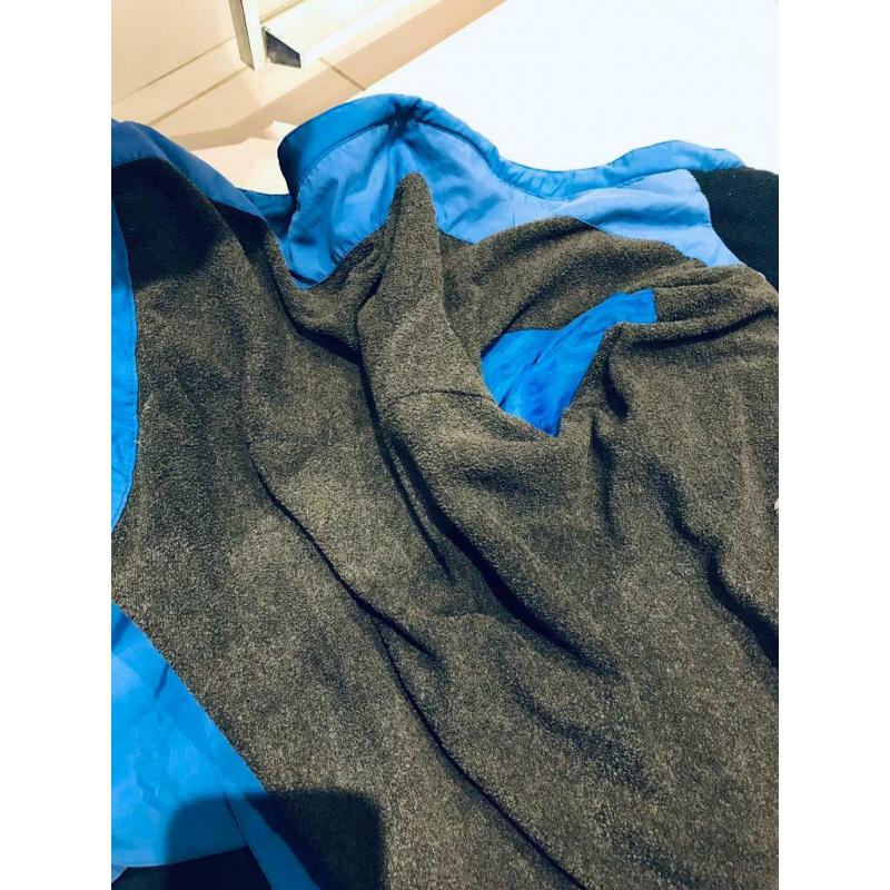 Boys blue jacket with thin fleece lining