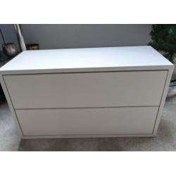 Eket white cabinet with 2 drawers