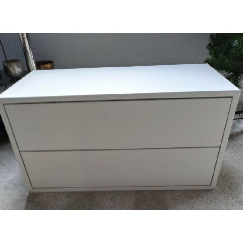 Eket white cabinet with 2 drawers