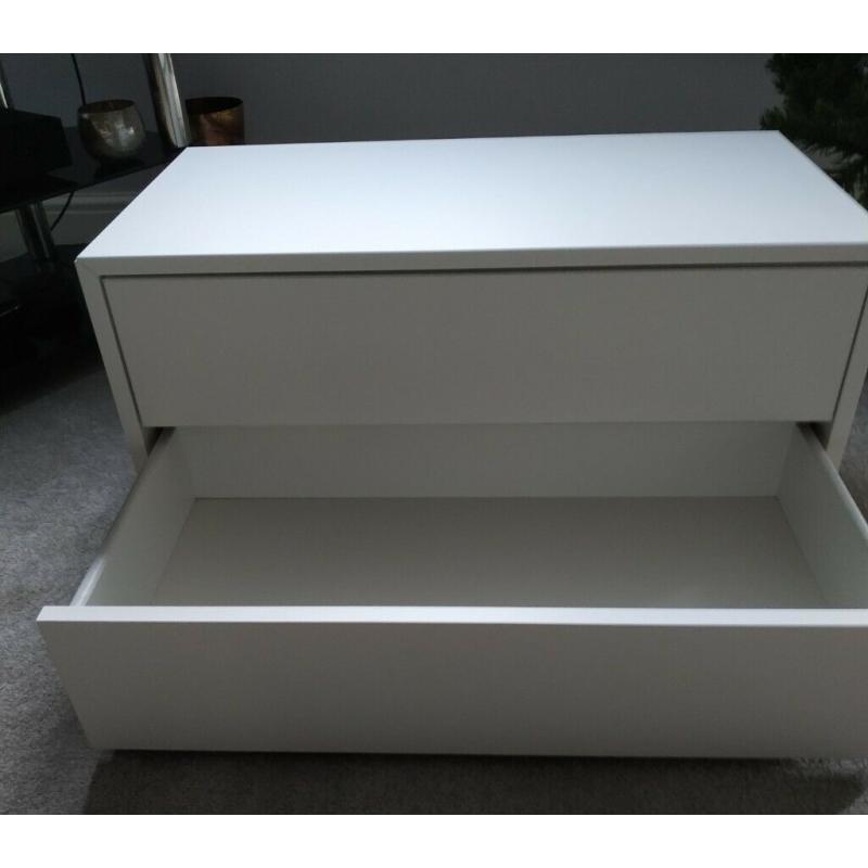 Eket white cabinet with 2 drawers