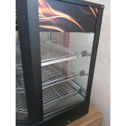 Large up to 16 "pizza warming display cabinet