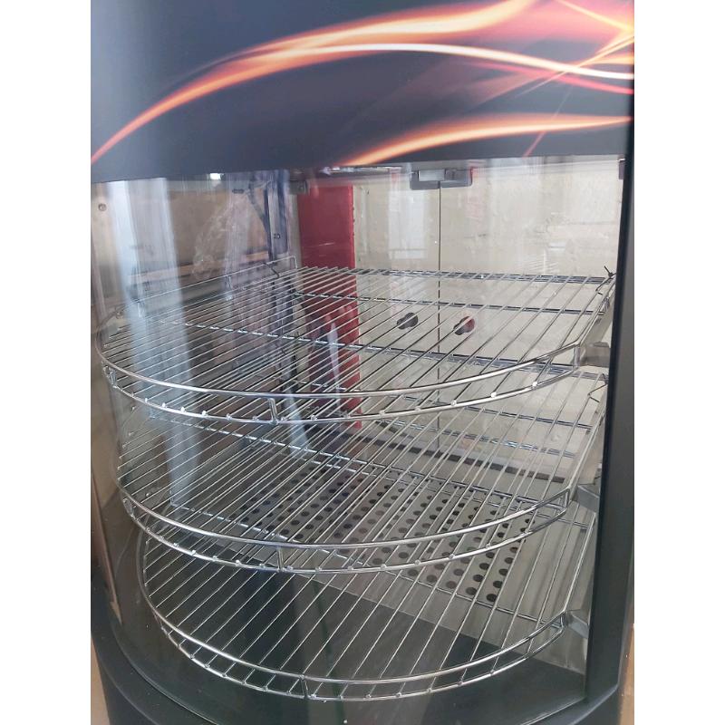 Large up to 16 "pizza warming display cabinet