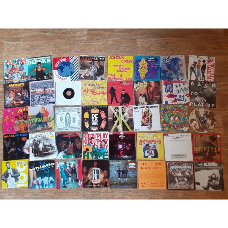 55 x rap hip hop singles tribe called quest / kid n play / kurtis blow / salt n pepa / de la soul