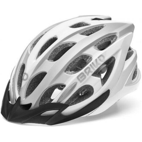 BRIKO BIKE HELMET QUARTER SHINY WHITE SIZE L 58/62 NEW IN BOX + COVER ONLY ?29