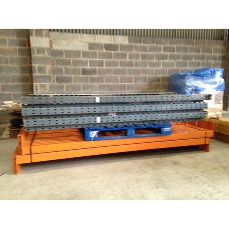 5 bay run of dexion pallet racking 2.4m high( storage , industrial shelving )