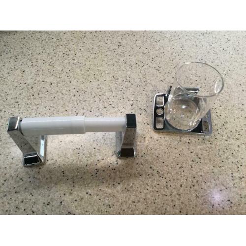 Toilet roll holder & toothbrush tumbler holder - NEW