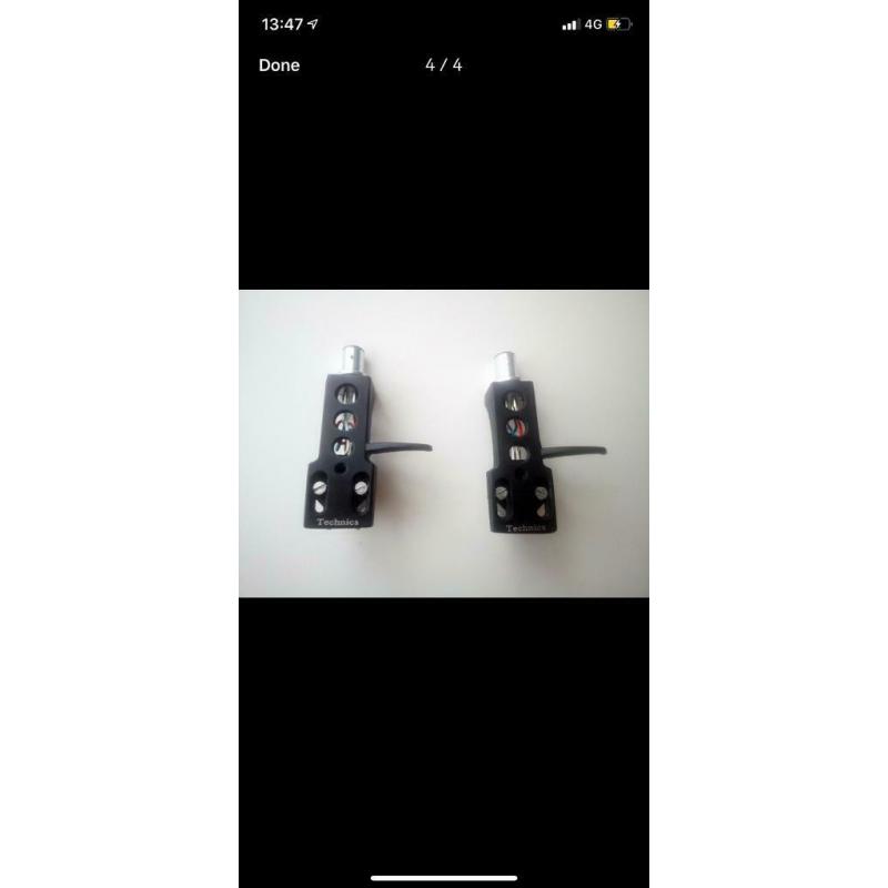 Ortofon Rare Shure M44G cartridges mounted on original technics head shells