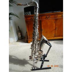 KING SUPER 20 SILVER PLATED TENOR SAX, OVERHAULED, NEW ROO PADS