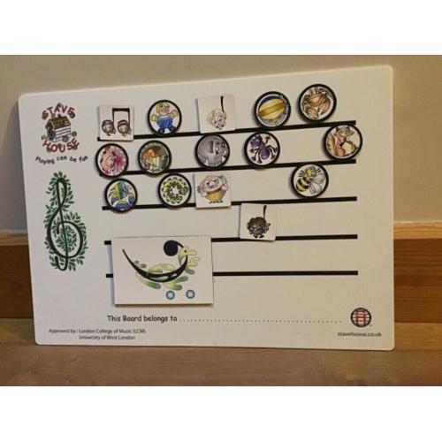 Stave House magnetic character set and board