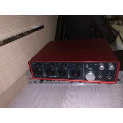 Focusrite Scarlett 18i8 with cabels