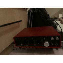 Focusrite Scarlett 18i8 with cabels