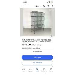 Metal mesh cage locker shoe shelf