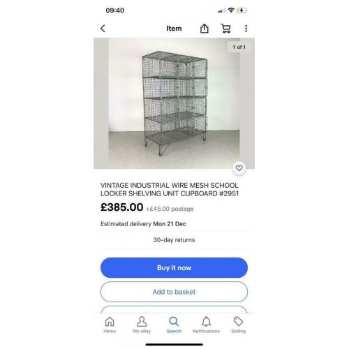 Metal mesh cage locker shoe shelf
