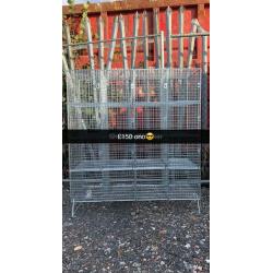 Metal mesh cage locker shoe shelf