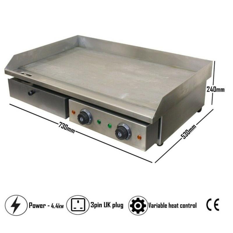 GRIDDLE HOT PLATE : 4.4KW DOUBLESIDED COUNTER TOP ELECTRIC GRIDDLE
