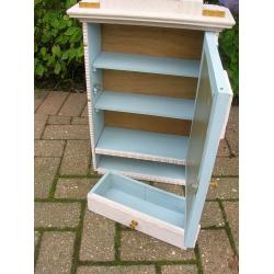 Vintage/antique Wooden Bathroom Mirrored CABINET with Drawer & Shelves (Kent)