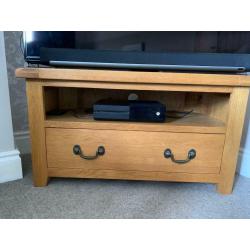 Chunky Solid Oak TV Stand
