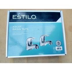Pair of Estilo Ascot Basin Taps Hot & Cold - ?20 each - 4 pairs available