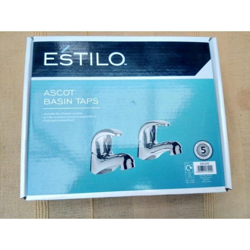 Pair of Estilo Ascot Basin Taps Hot & Cold - ?20 each - 4 pairs available