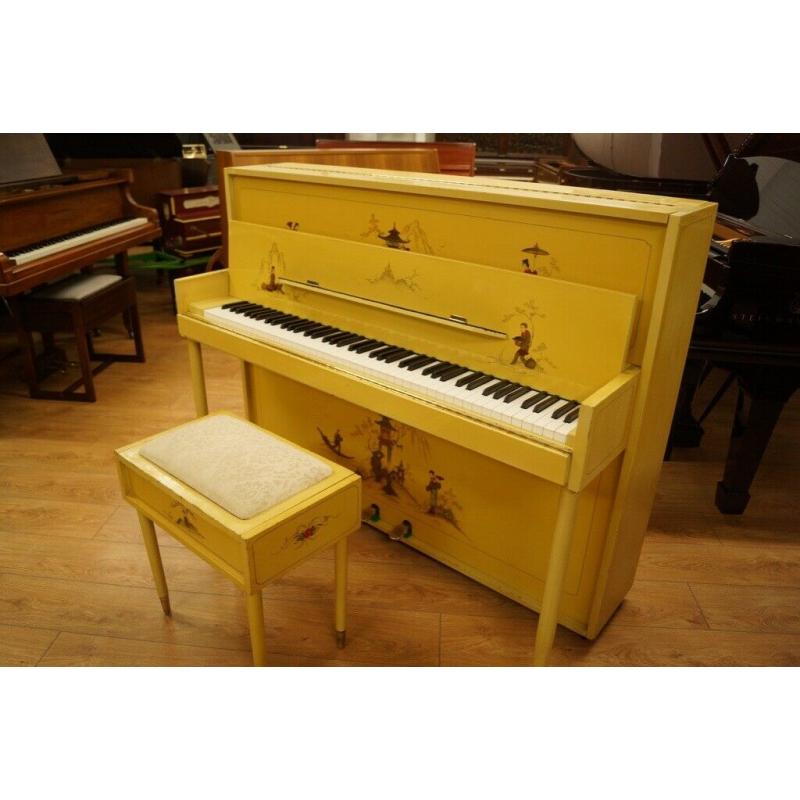 Monington & Weston 'Chinoiserie' upright piano and stool - Tuned & UK delivery available