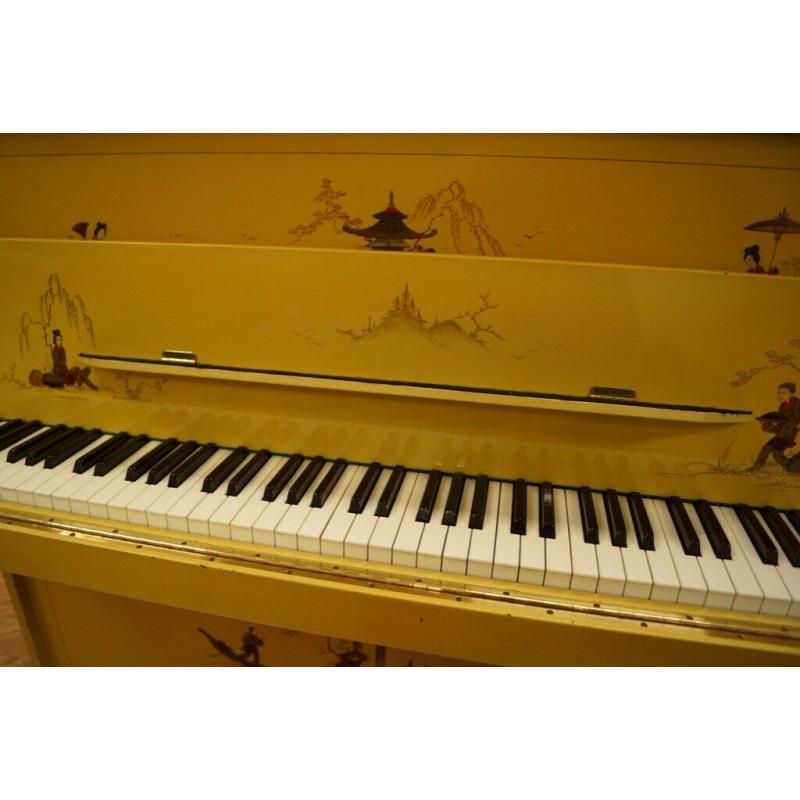 Monington & Weston 'Chinoiserie' upright piano and stool - Tuned & UK delivery available