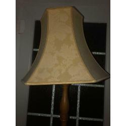 Antique Wooden lamp stand / include lamp shade-