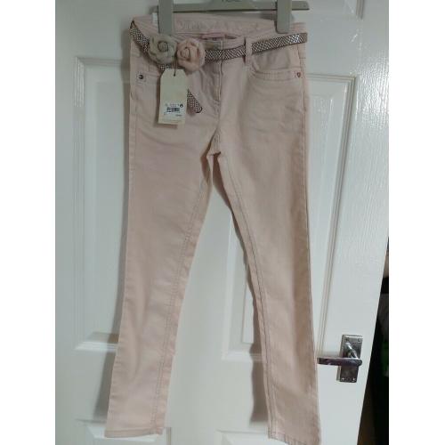 NEXT PINK JEANS AN BELT AGE 9