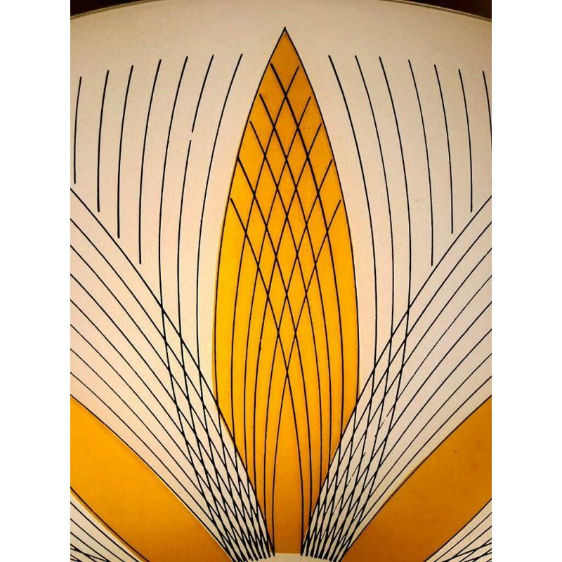 1960?s Square Glass Ceiling Light