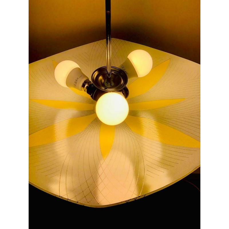 1960?s Square Glass Ceiling Light
