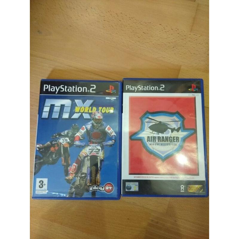 Playstation2 games - Air Ranger rescue Helicopter and MX World Tour