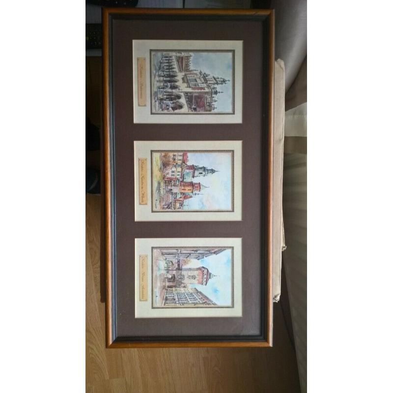 3 prints from Krakow framed picture