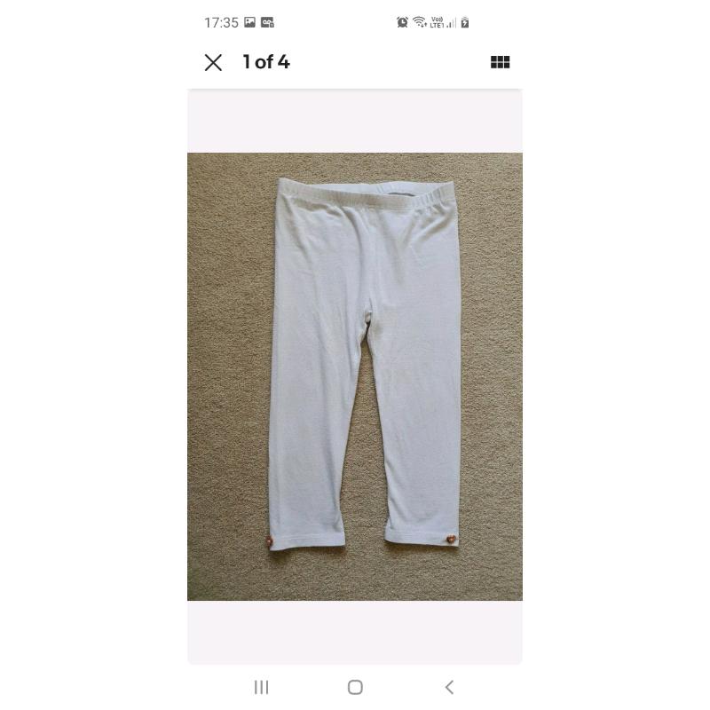 Ted Baker Girls White Leggings 12 to 18 Months