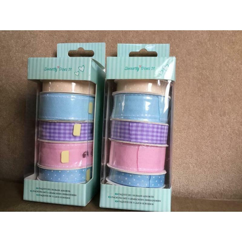 New pack of 5 ribbons x 2