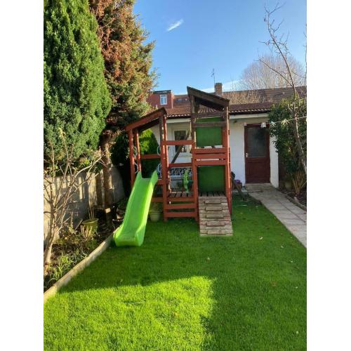Swings and slide