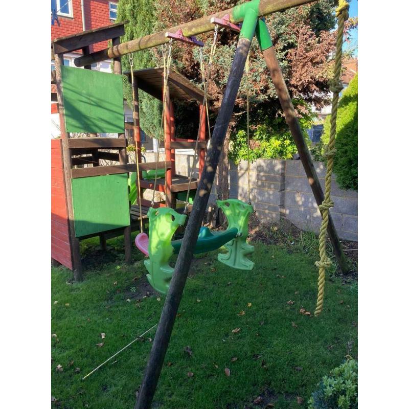 Swings and slide