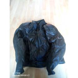 Men's full leather motorcycle jacket in excellent condition